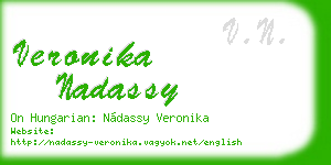 veronika nadassy business card