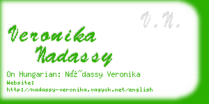 veronika nadassy business card